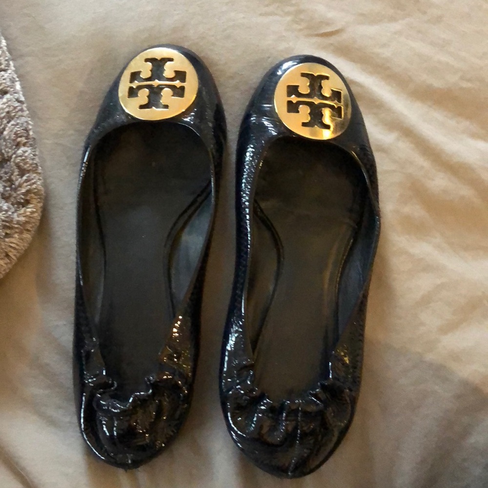 tori burch black flats